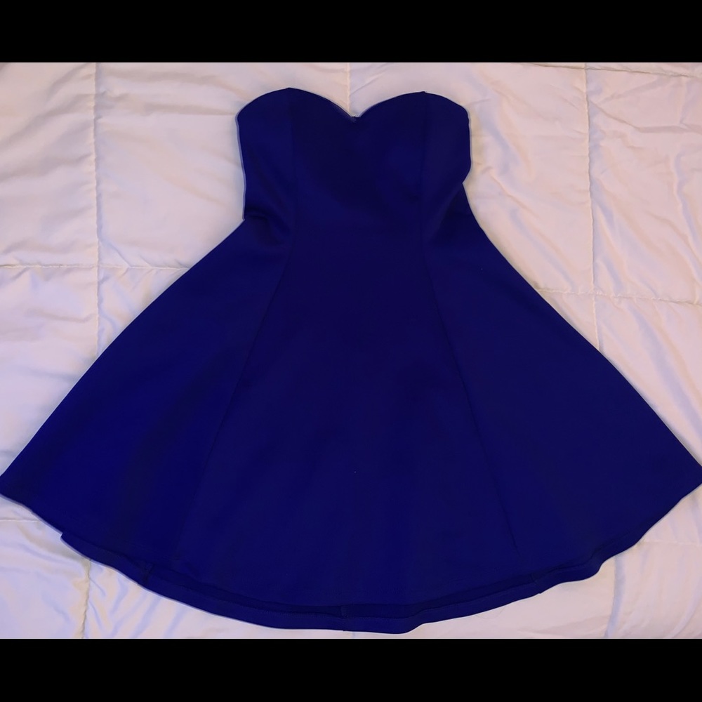 Strapless Royal Blue Dress